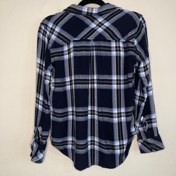 Rails Hunter Admiral Blue & Yellow Plaid Button Down Shirt - Size M - Picture 6 of 6